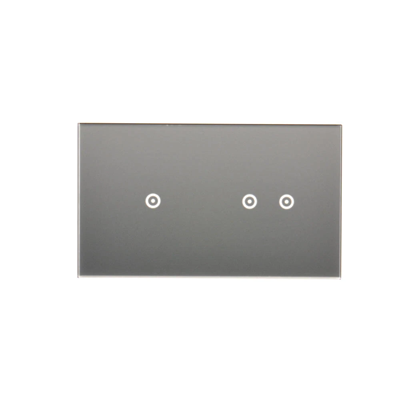 SIMON 54 TOUCH Panel dotykowy 2 moduły 1 pole dotykowe + 2 pola dotykowe poziome srebrna mgła