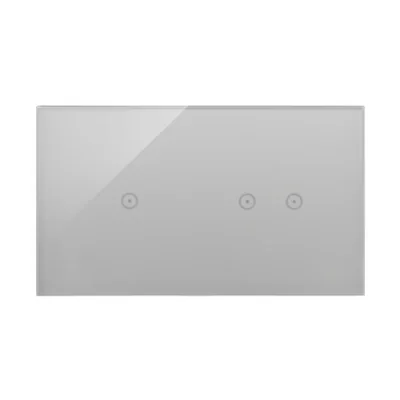 SIMON 54 TOUCH Panel dotykowy 2 moduły 1 pole dotykowe + 2 pola dotykowe poziome srebrna mgła