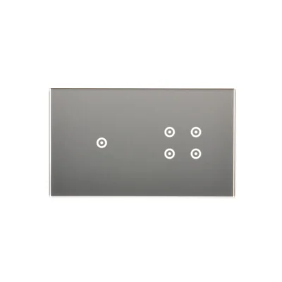 SIMON 54 TOUCH Panel dotykowy 2 moduły 1 pole dotykowe + 4 pola dotykowe srebrna mgła