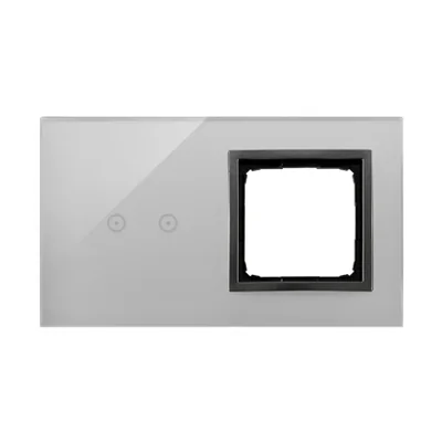 SIMON 54 TOUCH Panel dotykowy 2 moduły 2 pola dotykowe poziome + 1 otwór na osprzęt burzowa chmura