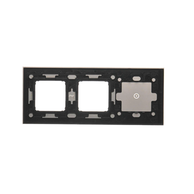 SIMON 54 TOUCH Panel dotykowy 3 moduły 1 pole dotykowe + 2 otwory na osprzęty srebrna mgła