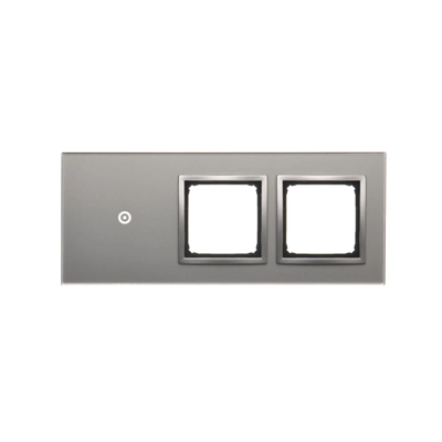 SIMON 54 TOUCH Panel dotykowy 3 moduły 1 pole dotykowe + 2 otwory na osprzęty srebrna mgła