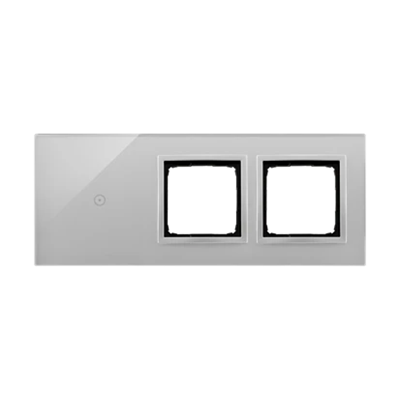 SIMON 54 TOUCH Panel dotykowy 3 moduły 1 pole dotykowe + 2 otwory na osprzęty srebrna mgła