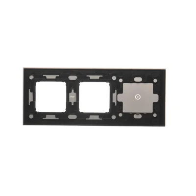 SIMON 54 TOUCH Panel dotykowy 3 moduły 1 pole dotykowe + 2 otwory na osprzęty srebrna mgła