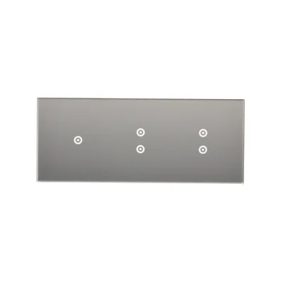 SIMON 54 TOUCH Panel dotykowy 3 moduły 1 pole dotykowe + 2 pola dotykowe pionowe + 2 pola dotykowe pionowe srebrna mgła