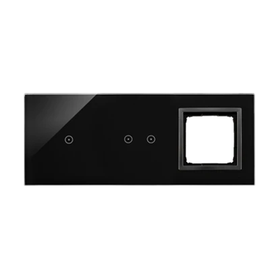 SIMON 54 TOUCH Panel dotykowy 3 moduły 1 pole dotykowe + 2 pola dotykowe poziome + 1 otwór na osprzęt zastygła lawa