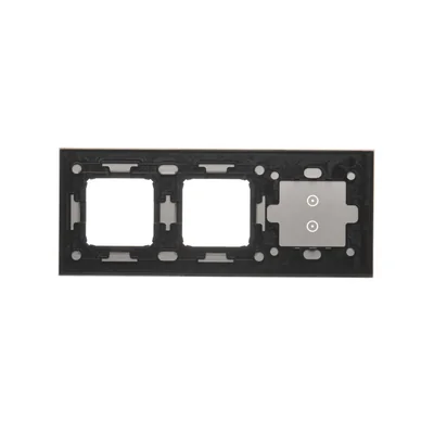SIMON 54 TOUCH Panel dotykowy 3 moduły 2 pola dotykowe pionowe + 2 otwory na osprzęty srebrna mgła