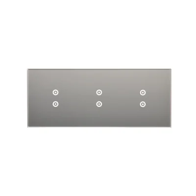 SIMON 54 TOUCH Panel dotykowy 3 moduły 2 pola dotykowe pionowe + 2 pola dotykowe pionowe + 2 pola dotykowe pionowe srebrna mgła