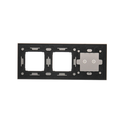 SIMON 54 TOUCH Panel dotykowy 3 moduły 2 pola dotykowe poziome + 2 otwory na osprzęty srebrna mgła