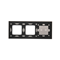 SIMON 54 TOUCH Panel dotykowy 3 moduły 2 pola dotykowe poziome + 2 otwory na osprzęty srebrna mgła