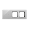 SIMON 54 TOUCH Panel dotykowy 3 moduły 2 pola dotykowe poziome + 2 otwory na osprzęty srebrna mgła