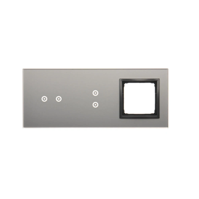 SIMON 54 TOUCH Panel dotykowy 3 moduły 2 pola dotykowe poziome + 2 pola dotykowe pionowe + 1 otwór na osprzęt burzowa chmura