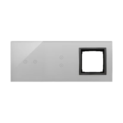 SIMON 54 TOUCH Panel dotykowy 3 moduły 2 pola dotykowe poziome + 2 pola dotykowe pionowe + 1 otwór na osprzęt burzowa chmura