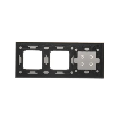 SIMON 54 TOUCH Panel dotykowy 3 moduły 4 pola dotykowe + 2 otwory na osprzęty srebrna mgła