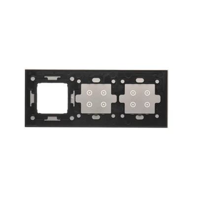SIMON 54 TOUCH Panel dotykowy 3 moduły 4 pola dotykowe + 4 pola dotykowe + 1 otwór na osprzęt srebrna mgła