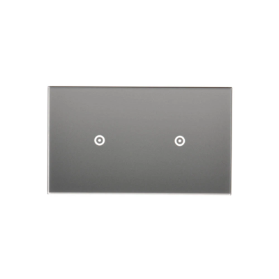 SIMON 54 TOUCH Panel táctil 2 módulos 1 campo táctil + 1 campo táctil plata niebla