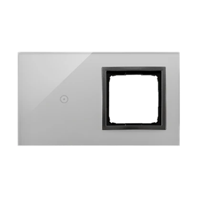 SIMON 54 TOUCH Panel táctil 2 módulos 1 campo táctil + 1 orificio para accesorios nube de tormenta