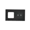 SIMON 54 TOUCH Panel táctil 2 módulos 2 campos táctiles horizontales + 1 hueco para accesorios lava solidificada