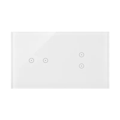 SIMON 54 TOUCH Panel táctil 2 módulos 2 campos táctiles horizontales + 2 campos táctiles verticales blanco perla