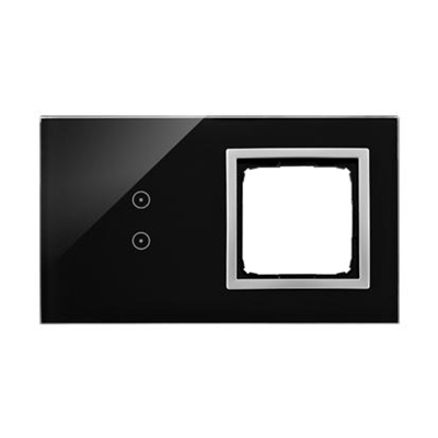 SIMON 54 TOUCH Panel táctil 2 módulos 2 campos táctiles verticales + 1 hueco para accesorios lava lunar