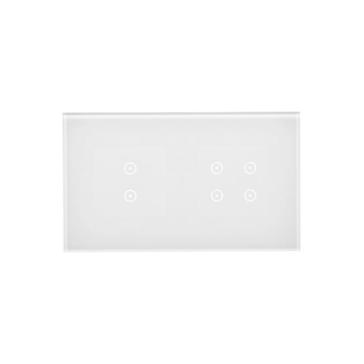 SIMON 54 TOUCH Panel táctil 2 módulos 2 campos táctiles verticales + 4 campos táctiles blanco perla