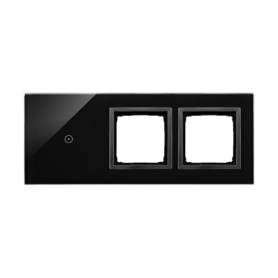 SIMON 54 TOUCH Panel táctil 3 módulos 1 campo táctil + 2 agujeros para accesorios lava solidificada