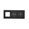 SIMON 54 TOUCH Panel táctil 3 módulos 1 campo táctil + 2 campos táctiles horizontales + 1 hueco para accesorios lava solidificada