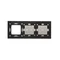 SIMON 54 TOUCH Panel táctil 3 módulos 1 campo táctil + 2 campos táctiles horizontales + 1 orificio para accesorios plata niebla
