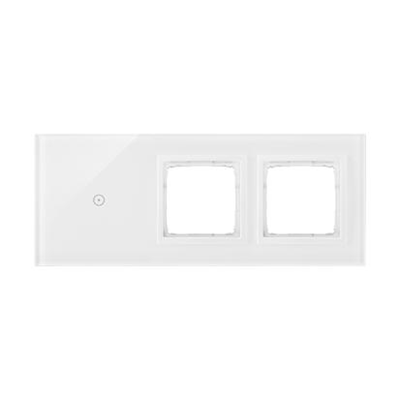 SIMON 54 TOUCH Panel táctil 3 módulos 1 campo táctil + 2 orificios para accesorios blanco perla