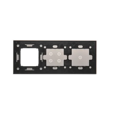 SIMON 54 TOUCH Panel táctil 3 módulos 1 campo táctil + 4 campos táctiles + 1 orificio para accesorios plata niebla