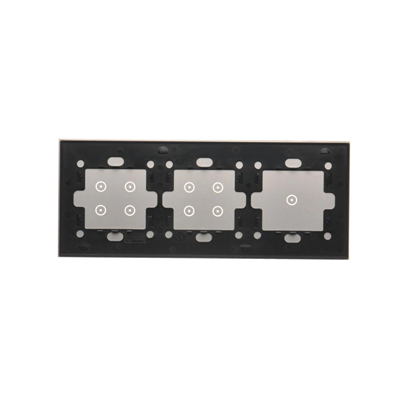SIMON 54 TOUCH Panel táctil 3 módulos 1 campo táctil + 4 campos táctiles + 4 campos táctiles plata niebla