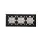 SIMON 54 TOUCH Panel táctil 3 módulos 1 campo táctil + 4 campos táctiles + 4 campos táctiles plata niebla