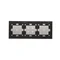 SIMON 54 TOUCH Panel táctil 3 módulos 1 touch pad + 4 touch pads + 1 touch pad plata niebla