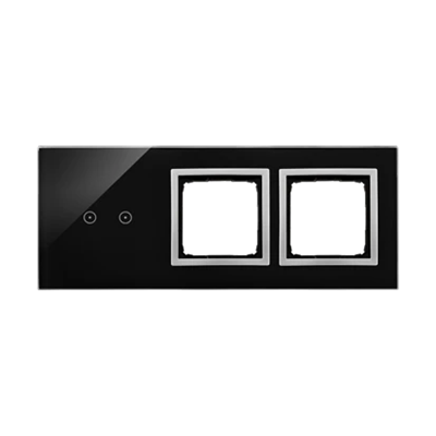 SIMON 54 TOUCH Panel táctil 3 módulos 2 campos táctiles horizontales + 2 agujeros para accesorios lava lunar