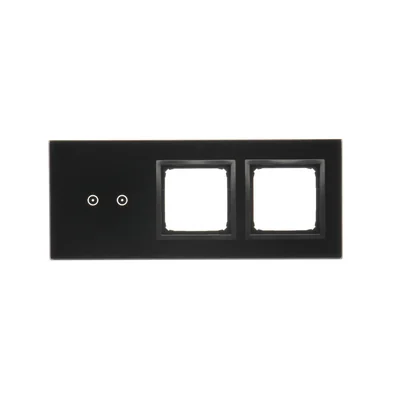 SIMON 54 TOUCH Panel táctil 3 módulos 2 campos táctiles horizontales + 2 agujeros para accesorios lava solidificada