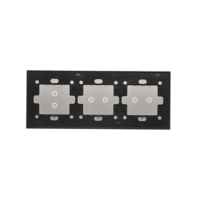 SIMON 54 TOUCH Panel táctil 3 módulos 2 campos táctiles horizontales + 2 campos táctiles horizontales + 2 campos táctiles verticales plata niebla
