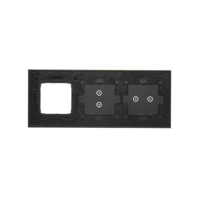 SIMON 54 TOUCH Panel táctil 3 módulos 2 campos táctiles horizontales + 2 campos táctiles verticales + 1 orificio para accesorios lava solidificada
