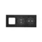 SIMON 54 TOUCH Panel táctil 3 módulos 2 campos táctiles horizontales + 2 campos táctiles verticales + 1 orificio para accesorios lava solidificada