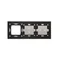 SIMON 54 TOUCH Panel táctil 3 módulos 2 campos táctiles horizontales + 2 campos táctiles verticales + 1 orificio para accesorios plata niebla