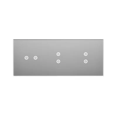 SIMON 54 TOUCH Panel táctil 3 módulos 2 campos táctiles horizontales + 2 campos táctiles verticales + 2 campos táctiles verticales plata niebla