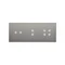 SIMON 54 TOUCH Panel táctil 3 módulos 2 campos táctiles horizontales + 2 campos táctiles verticales + 4 campos táctiles niebla plata