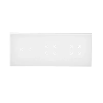 SIMON 54 TOUCH Panel táctil 3 módulos 2 campos táctiles horizontales + 4 campos táctiles + 4 campos táctiles blanco perla