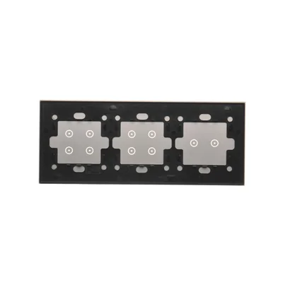 SIMON 54 TOUCH Panel táctil 3 módulos 2 campos táctiles horizontales + 4 campos táctiles + 4 campos táctiles plata niebla