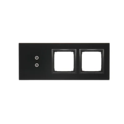 SIMON 54 TOUCH Panel táctil 3 módulos 2 campos táctiles verticales + 2 agujeros para accesorios lava solidificada
