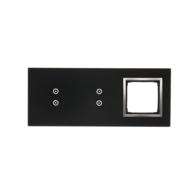 SIMON 54 TOUCH Panel táctil 3 módulos 2 campos táctiles verticales + 2 campos táctiles verticales + 1 orificio para accesorios lava lunar