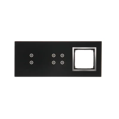 SIMON 54 TOUCH Panel táctil 3 módulos 2 campos táctiles verticales + 4 campos táctiles + 1 hueco para accesorios lava lunar