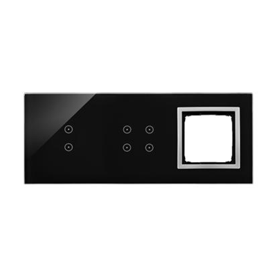 SIMON 54 TOUCH Panel táctil 3 módulos 2 campos táctiles verticales + 4 campos táctiles + 1 hueco para accesorios lava lunar