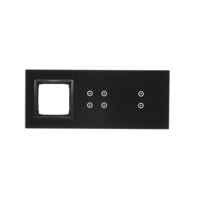 SIMON 54 TOUCH Panel táctil 3 módulos 2 campos táctiles verticales + 4 campos táctiles + 1 hueco para accesorios lava solidificada