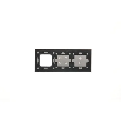 SIMON 54 TOUCH Panel táctil 3 módulos 2 campos táctiles verticales + 4 campos táctiles + 1 orificio para accesorios plata niebla