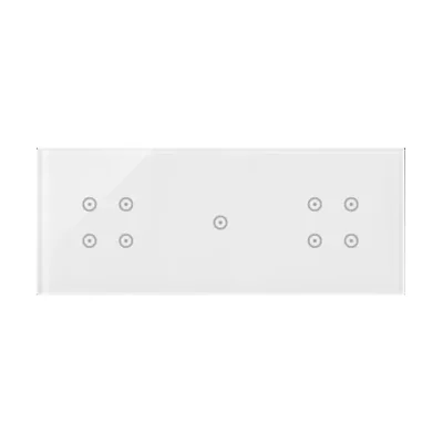 SIMON 54 TOUCH Panel táctil 3 módulos 4 campos táctiles + 1 campo táctil + 4 campos táctiles blanco perla